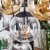Gastor Hängeleuchte Glas 20 cm Bernsteinfarben, Chrom, Klar, Rauchfarben, 8-flammig