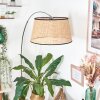 Ramila Bogenlampe 45 cm Chrom, Schwarz, 1-flammig, Stoffschirm