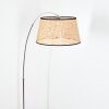 Ramila Bogenlampe 45 cm Chrom, Schwarz, 1-flammig, Stoffschirm