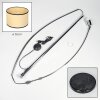 Chellas Stehleuchte 35 cm Chrom, Schwarz, 1-flammig