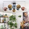 Ripoll Deckenleuchte Glas 15 cm Blau, Gold, Kupferfarben, 8-flammig