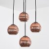 Ripoll Hängeleuchte Glas 15 cm Kupferfarben, 4-flammig