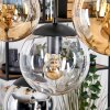 Gastor Hängeleuchte Glas 20 cm Bernsteinfarben, Chrom, Klar, Rauchfarben, 8-flammig