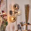 Ripoll Wandleuchte Glas 15 cm Gold, Schwarz, 3-flammig