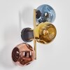 Ripoll Wandleuchte Glas 15 cm Gold, Schwarz, 3-flammig