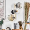 Ripoll Wandleuchte Glas 15 cm Gold, Schwarz, 3-flammig