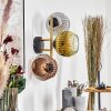 Ripoll Wandleuchte Glas 15 cm Gold, Schwarz, 3-flammig