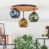 Ripoll Deckenleuchte Glas 15 cm Naturfarben, Schwarz, 3-flammig