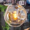 Ripoll Hängeleuchte Glas 20 cm Bernsteinfarben, Klar, 4-flammig