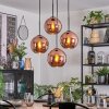 Ripoll Hängeleuchte Glas 20 cm Kupferfarben, 4-flammig