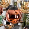 Gastor Hängeleuchte Glas 20 cm Bernsteinfarben, Chrom, Kupferfarben, Rauchfarben, 8-flammig
