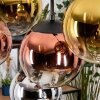 Gastor Hängeleuchte Glas 20 cm Chrom, Gold, Klar, Kupferfarben, Rauchfarben, 8-flammig