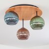 Koyoto Deckenleuchte Glas 15 cm Naturfarben, Schwarz, 3-flammig