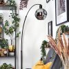 Ripoll Stehleuchte Glas 20 cm Schwarz, 1-flammig