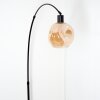 Ripoll Stehleuchte Glas 20 cm Schwarz, 1-flammig