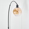 Ripoll Stehleuchte Glas 20 cm Schwarz, 1-flammig