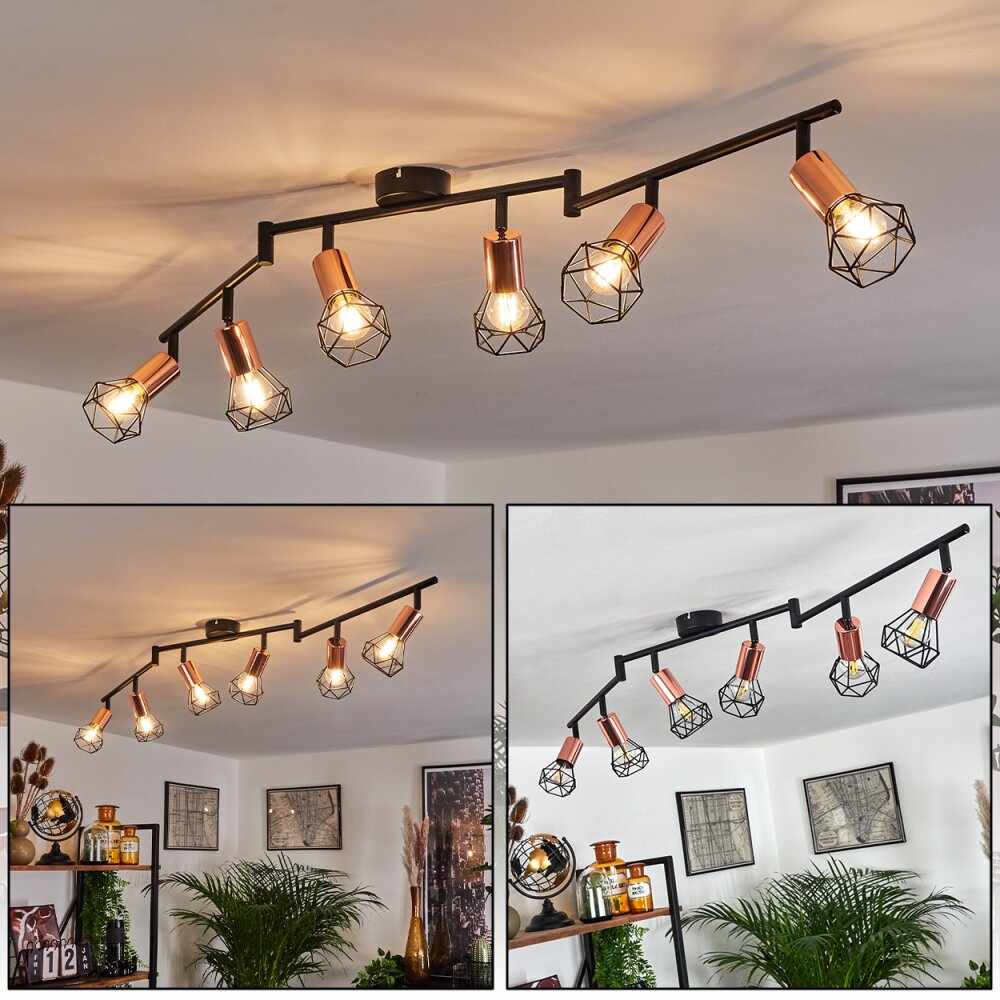 Baripada Deckenleuchte Schwarz, 6-flammig main product photo