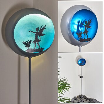 Loano Solarleuchte LED Blau, Silber, 1-flammig