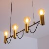Gnarp Pendelleuchte Schwarz-Gold, 4-flammig