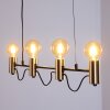 Gnarp Pendelleuchte Schwarz-Gold, 4-flammig