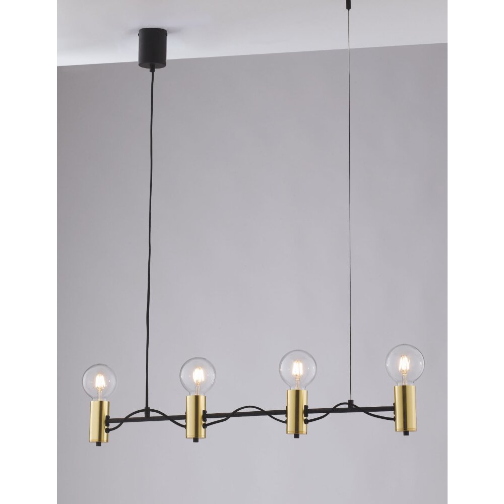 Luce Design AXON Pendelleuchte Schwarz-Gold, 4-flammig main product photo