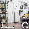 Ripoll Stehleuchte Glas 25 cm Schwarz, 1-flammig