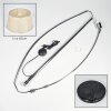 Sabadim Stehleuchte 45 cm Chrom, Schwarz, 1-flammig