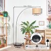 Cavaca Stehleuchte 35 cm Chrom, Schwarz, 1-flammig