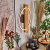 Pompu Wandleuchte LED Naturfarben, Schwarz, 1-flammig