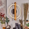 Pompu Wandleuchte LED Naturfarben, Schwarz, 1-flammig