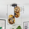 Ripoll Deckenleuchte Glas 15 cm Gold, Klar, 4-flammig