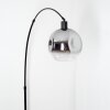 Ripoll Stehleuchte Glas 25 cm Schwarz, 1-flammig