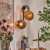 Ripoll Wandleuchte Glas 15 cm Gold, Kupferfarben, Rauchfarben, 3-flammig