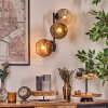 Ripoll Wandleuchte Glas 15 cm Gold, Klar, Kupferfarben, Rauchfarben, 3-flammig