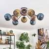 Koyoto Deckenleuchte Glas 15 cm Blau, Gold, Kupferfarben, 10-flammig