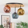 Ripoll Deckenleuchte Glas 15 cm Naturfarben, Schwarz, 3-flammig