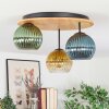 Koyoto Deckenleuchte Glas 15 cm Naturfarben, Schwarz, 3-flammig