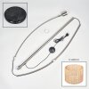 Cavaca Stehleuchte 40 cm Nickel-Matt, Schwarz, 1-flammig