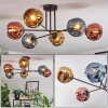 Ripoll Deckenleuchte Glas 15 cm Blau, Gold, Kupferfarben, 6-flammig