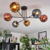 Ripoll Deckenleuchte Glas 15 cm Blau, Gold, Kupferfarben, 6-flammig