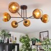 Koyoto Deckenleuchte Glas 15 cm Gold, Klar, 6-flammig