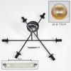 Koyoto Deckenleuchte Glas 15 cm Gold, Klar, 6-flammig