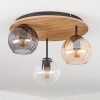 Koyoto Deckenleuchte Glas 15 cm Naturfarben, Schwarz, 3-flammig