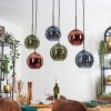 Koyoto Hängeleuchte Glas 20 cm Blau, Grün, Kupferfarben, 6-flammig