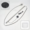 Soungou Stehleuchte 38 cm Nickel-Matt, Schwarz, 1-flammig