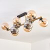 Gastor Deckenleuchte Glas 15 cm Gold, Schwarz, 10-flammig