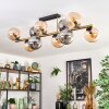 Gastor Deckenleuchte Glas 15 cm Gold, Schwarz, 10-flammig
