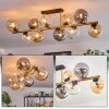 Gastor Deckenleuchte Glas 15 cm Gold, Schwarz, 10-flammig