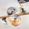 Gastor Deckenleuchte Glas 15 cm Gold, Schwarz, 10-flammig