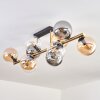 Gastor Deckenleuchte Glas 15 cm Gold, Schwarz, 10-flammig